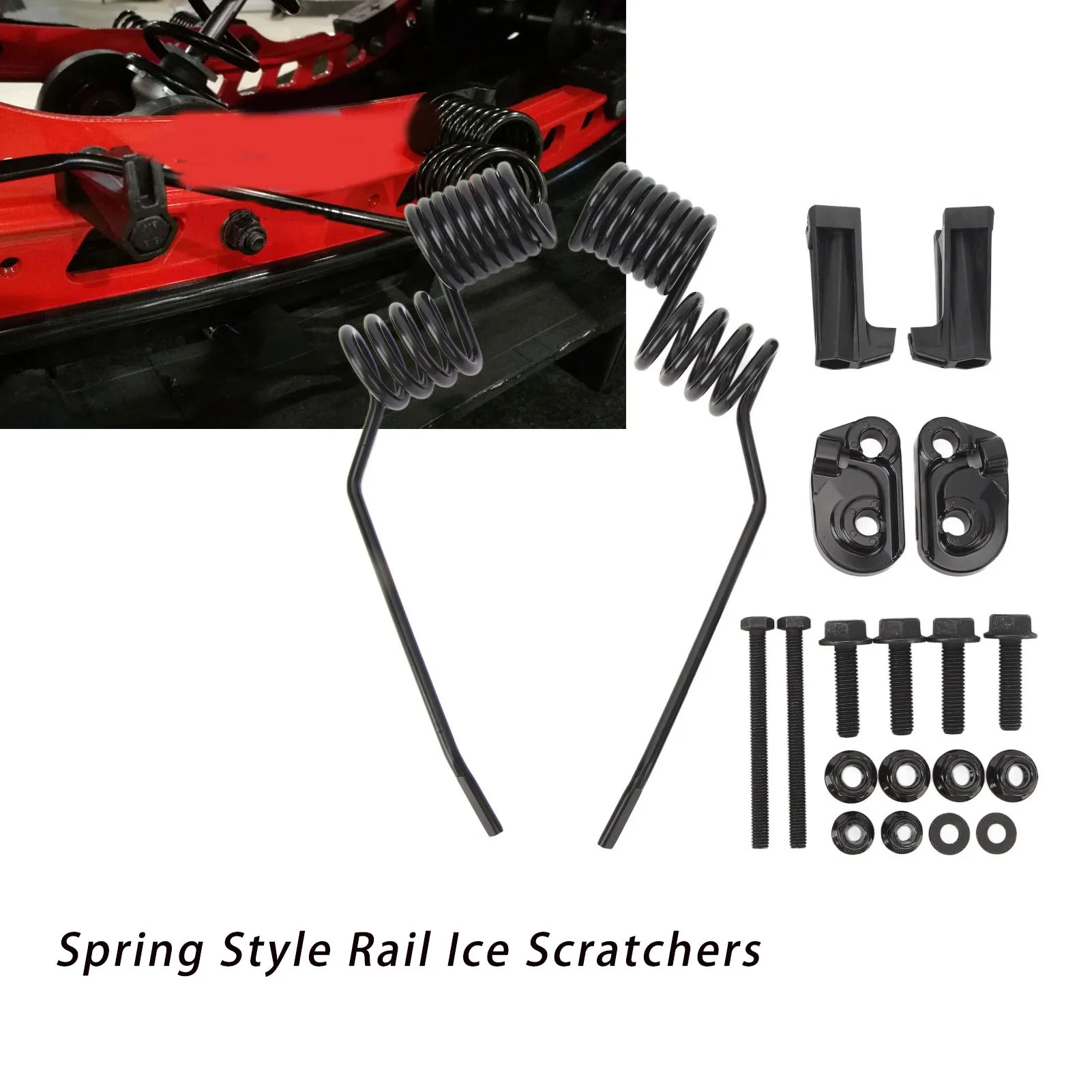 Spring Style Ice Scratcher 860201140 Rugged Reliable Rail Mount Ice Scratchers Replacement for Ski‑Doo 600 Summit Sport