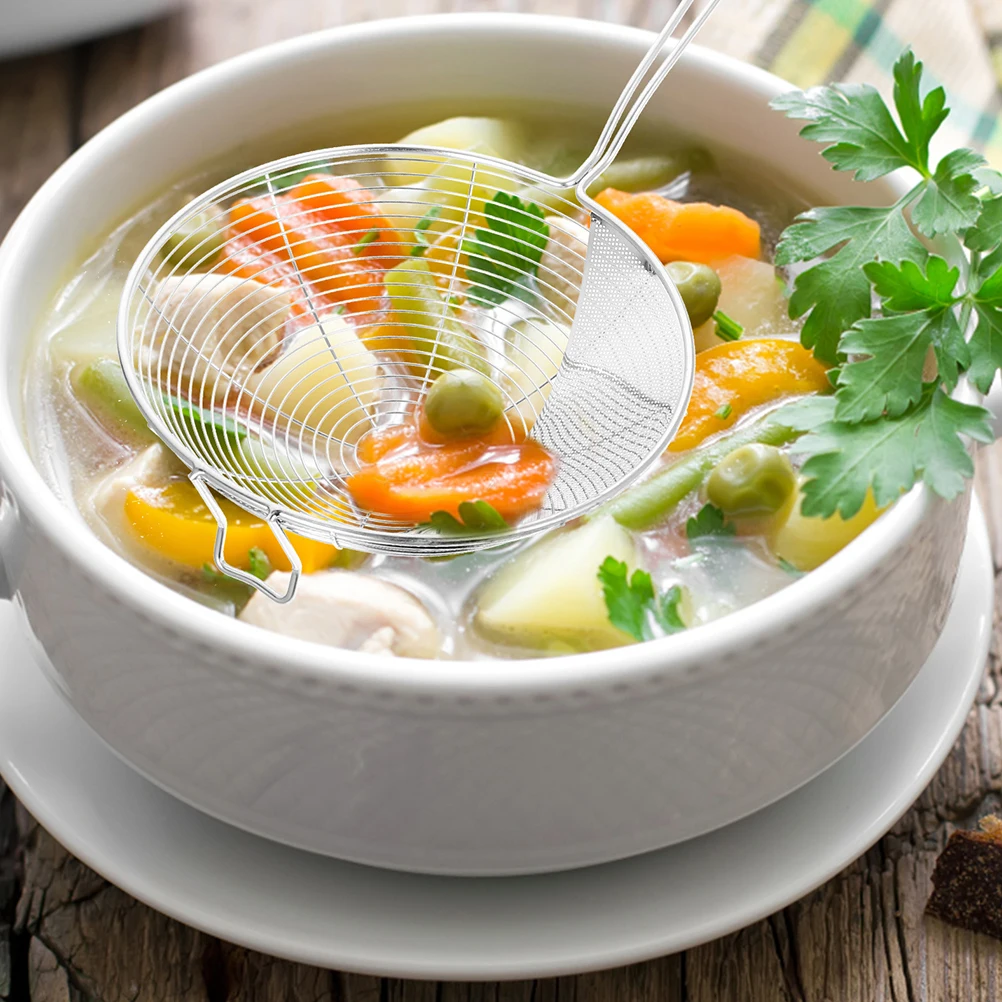 

Anti-scalding Spoon Stainless Steel Strainer Pasta Metal Scoop Colander Drainer 304