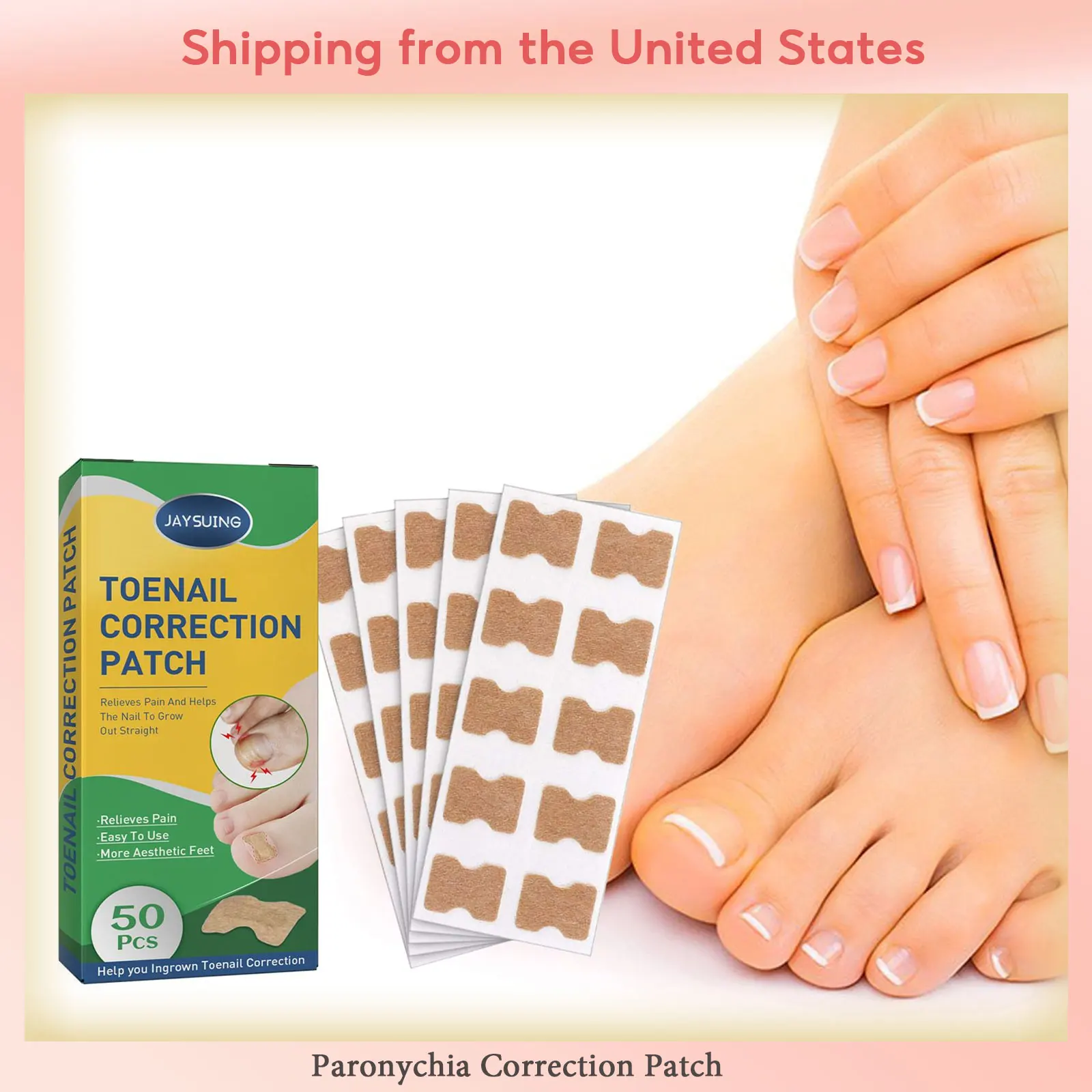 

Paronychia Correction Patch Ingrown Toenail Removal Paronychia Treatment Recover Care Waterproof Nail Ingrown Corrector Stickers