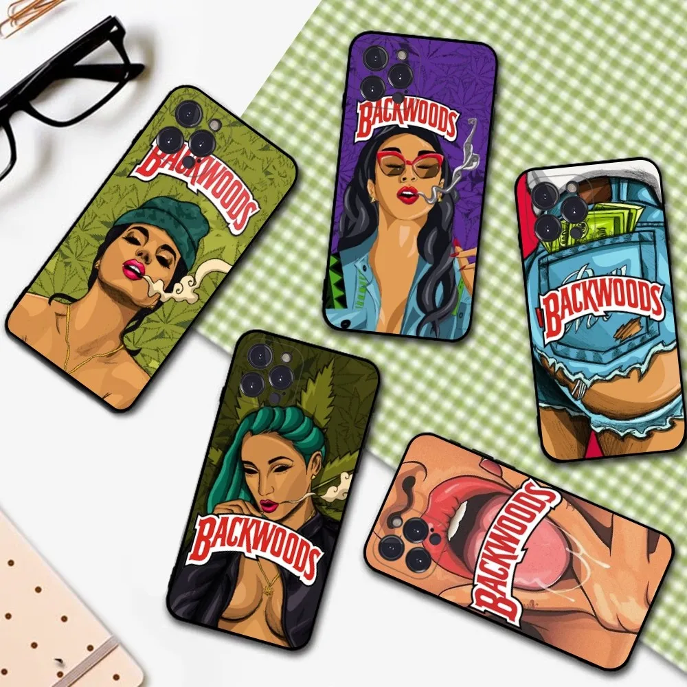 Weed Smoking Backwoods Phone Case for iPhone 15 8 7 6 6S Plus X SE 2020 XR XS 14 11 12 13 Mini Pro Max Mobile Case