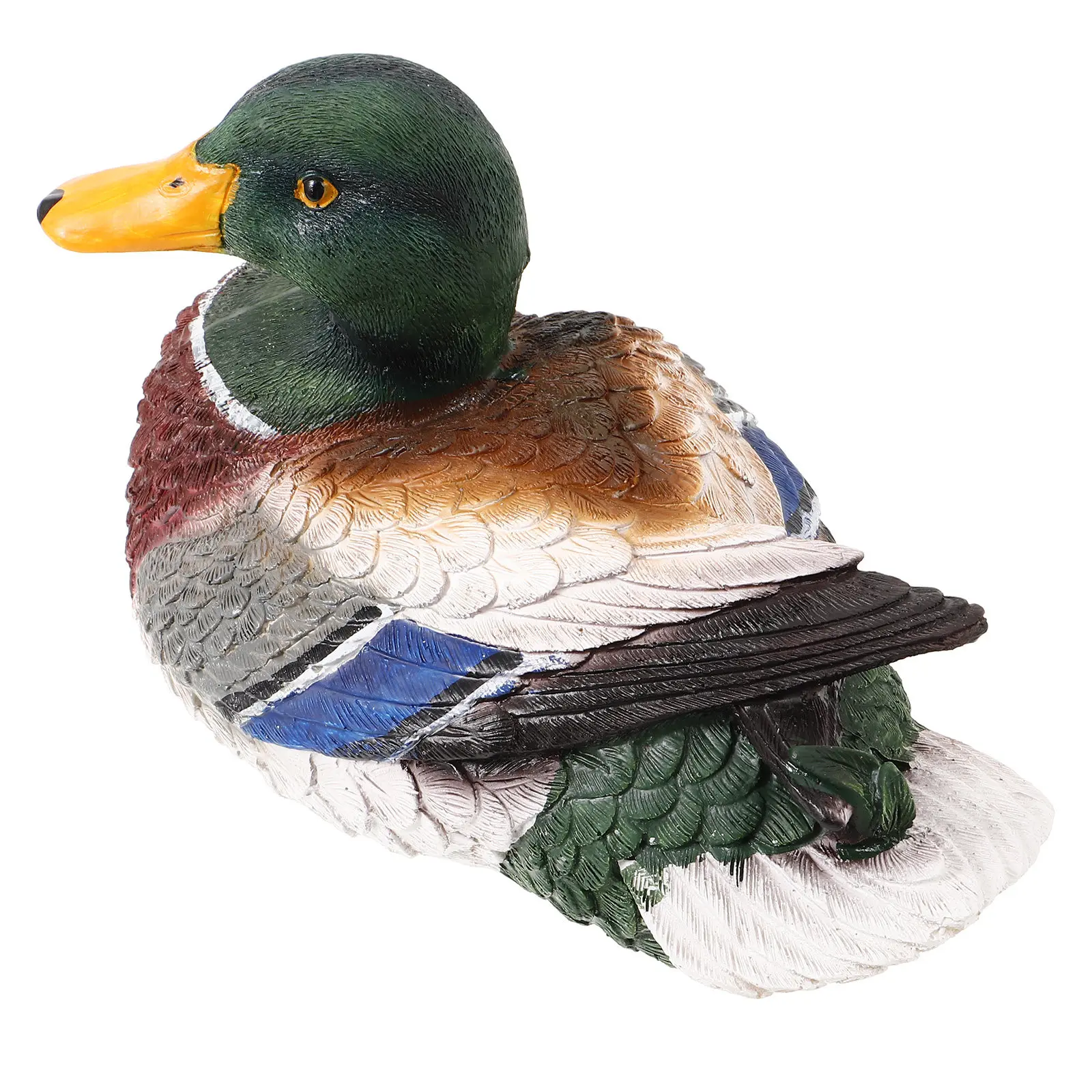 Floating Duck Statue Decoration Resin PU Garden Pond Ornament Round Edged Smooth Surface for Outdoor Yard Balcony Fish Tank