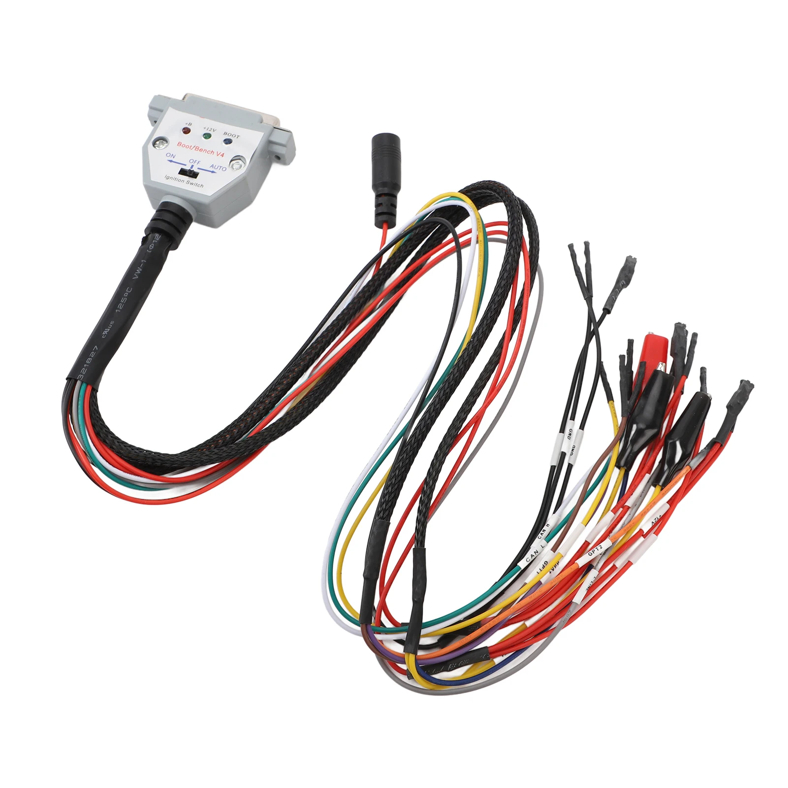 

3-светодиодные фонари Кабель загрузки DB25 с переключателем для SM2 PRO + J2534 ECU Настольный штифт для подключения инструмента программирования