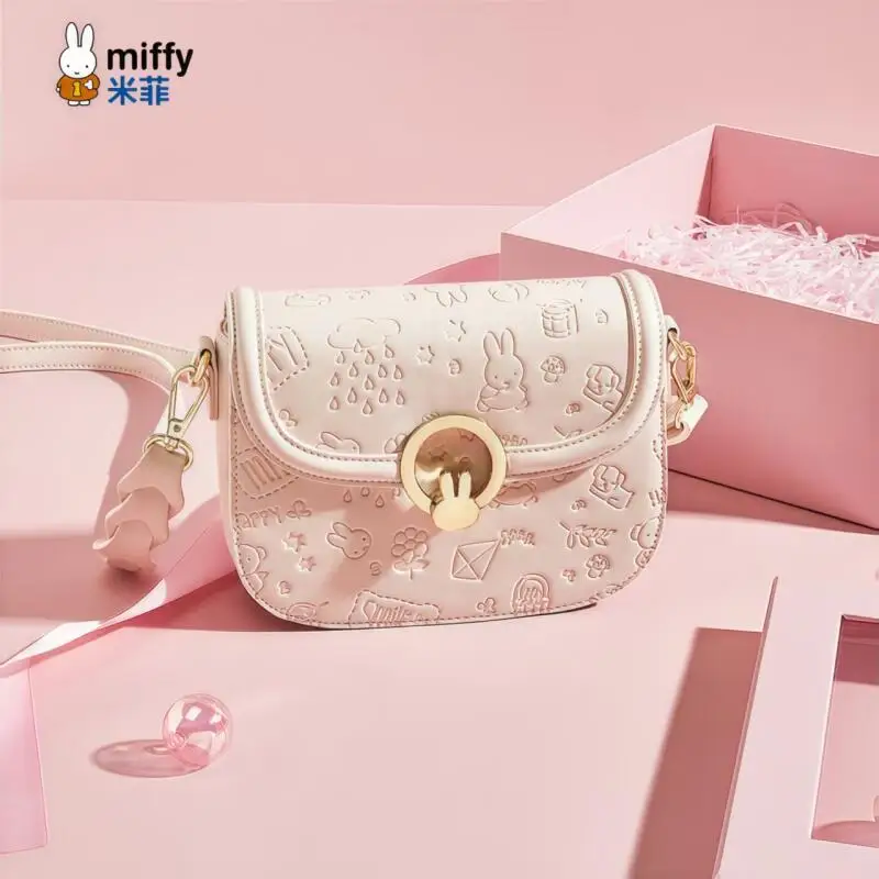 

New Miffy tote shoulder bag stylish and versatile embossed backpack cute cartoon girl versatile clothing accessories