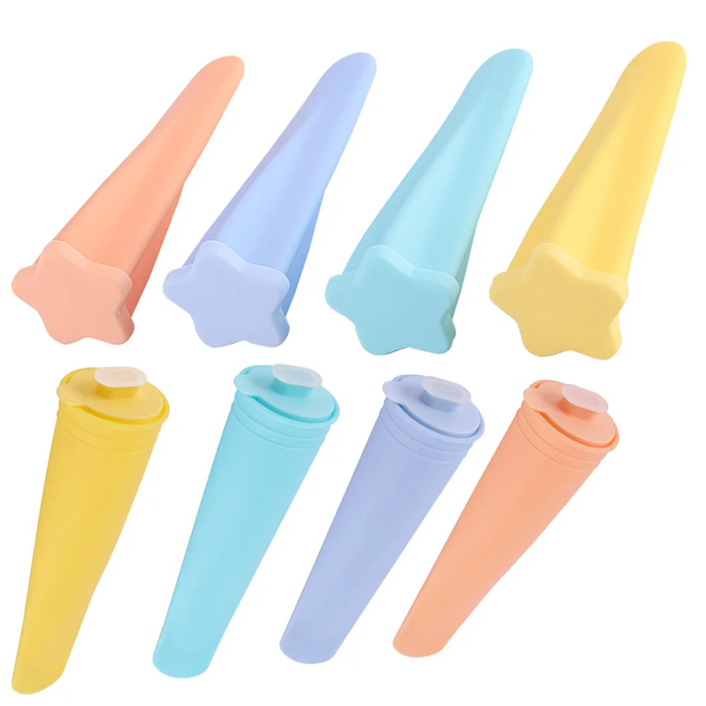 8 Pcs Ice Cube Molds Popsicles Maker Baby Food Cream Household Plastic Tool Child