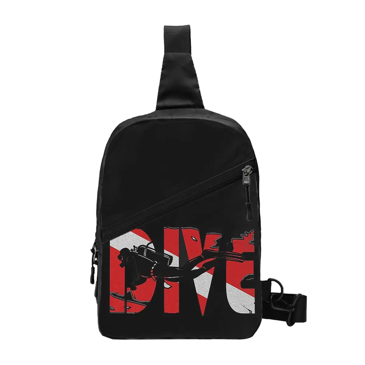 Scuba Diving Dive Diver Sea Snorkeling Sports Chest Bag Men Sling Crossbody Backpack Chest Bag Traveling Daypack Shoulder Bag