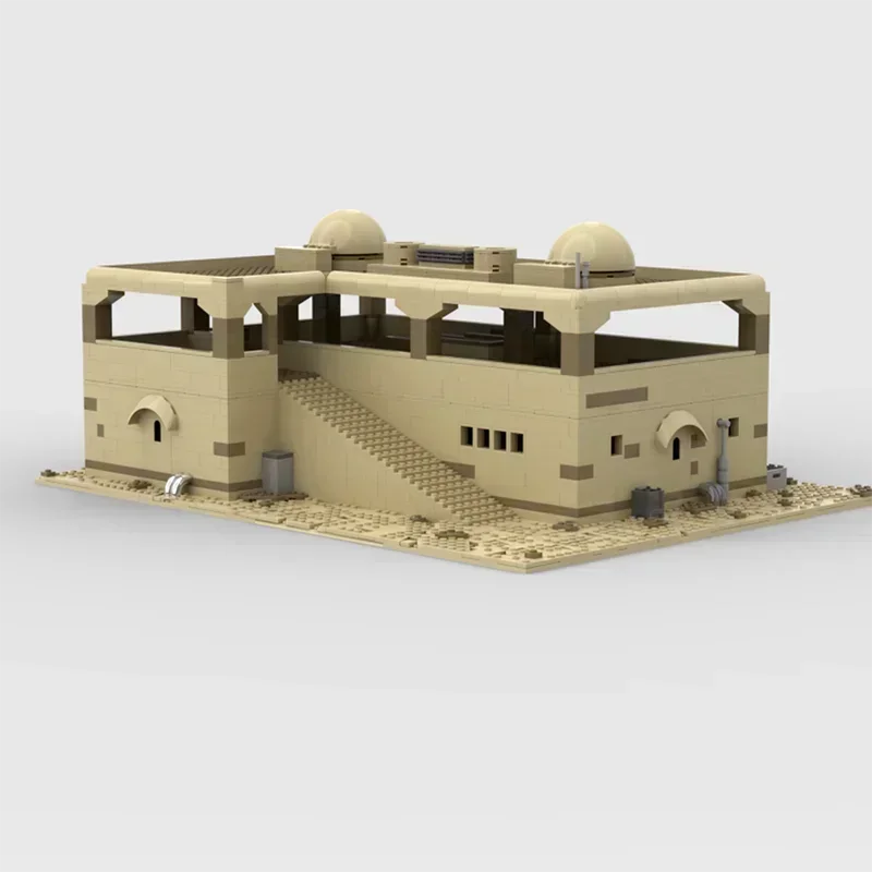 Star Movie Model  Moc Building Blocks Tatooine Two Story House Model Technology Popular Bricks DIY Assembly Toys Set Gifts