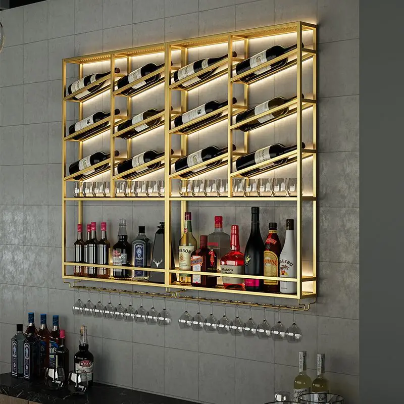 

Shelf home living room wine cabinet wine glass holder creative storage liquor display rack