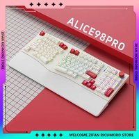 New FEKER Alice98Pro Ergonomics 3Mode Wireless Wired Keyboards Alice RGB Hot-Swap Custom Mechanical Keyboard PC Keyboards Gifts