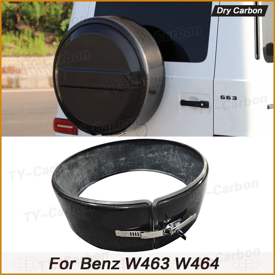 

Dry Carbon Fiber Spare Wheel Tire Cover For Benz G-Class W463 W464 W465 G500 G550 G63 AMG Around Cover Tire Protective Cover