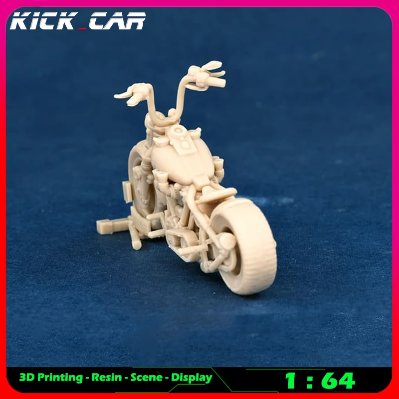 Kicarmod 1/64 Motorrad (ohne Jiffy-Ständer) Modellauto Diorama ungefärbtes Harz Garage Szene Dekoration Simulation Szene Spielzeug – Detail 10