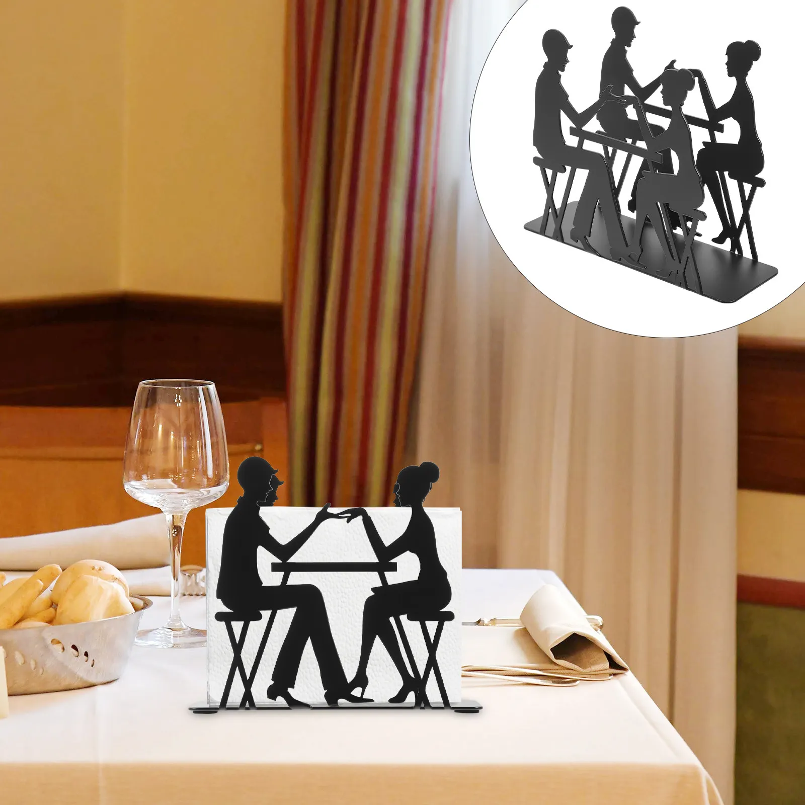 Decorative Napkin Holder Metal Paper Towel Holder for Tabletop Countertop Dining Room Kitchen Restaurant Modern Sturdy Iron