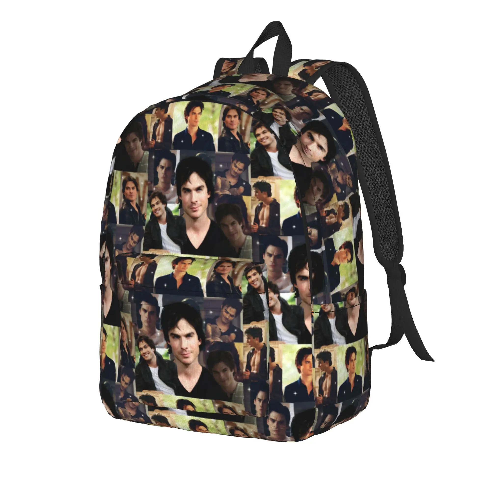 The Vampire Diaries Resuable Movie Backpack Female Damon Salvatore Lightweight Backpacks Cool School Bags High Quality Rucksack