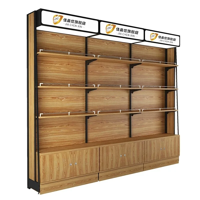 

custom.Keway Wooden Metal Retail Store Used Display Shelving System Supermarket Mdf Gondola Display Racks