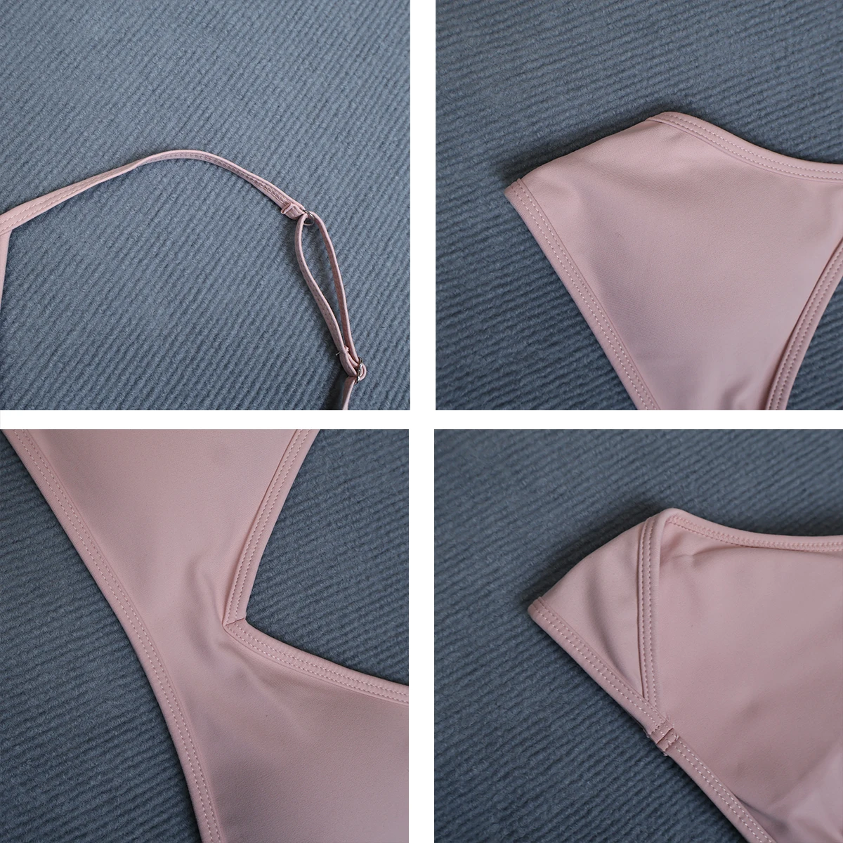 Women's Summer Halter Neck Padded Sports Yoga Bra Shock Absorption Support Backless Crop Top for Outdoor Running And Gym view 4
