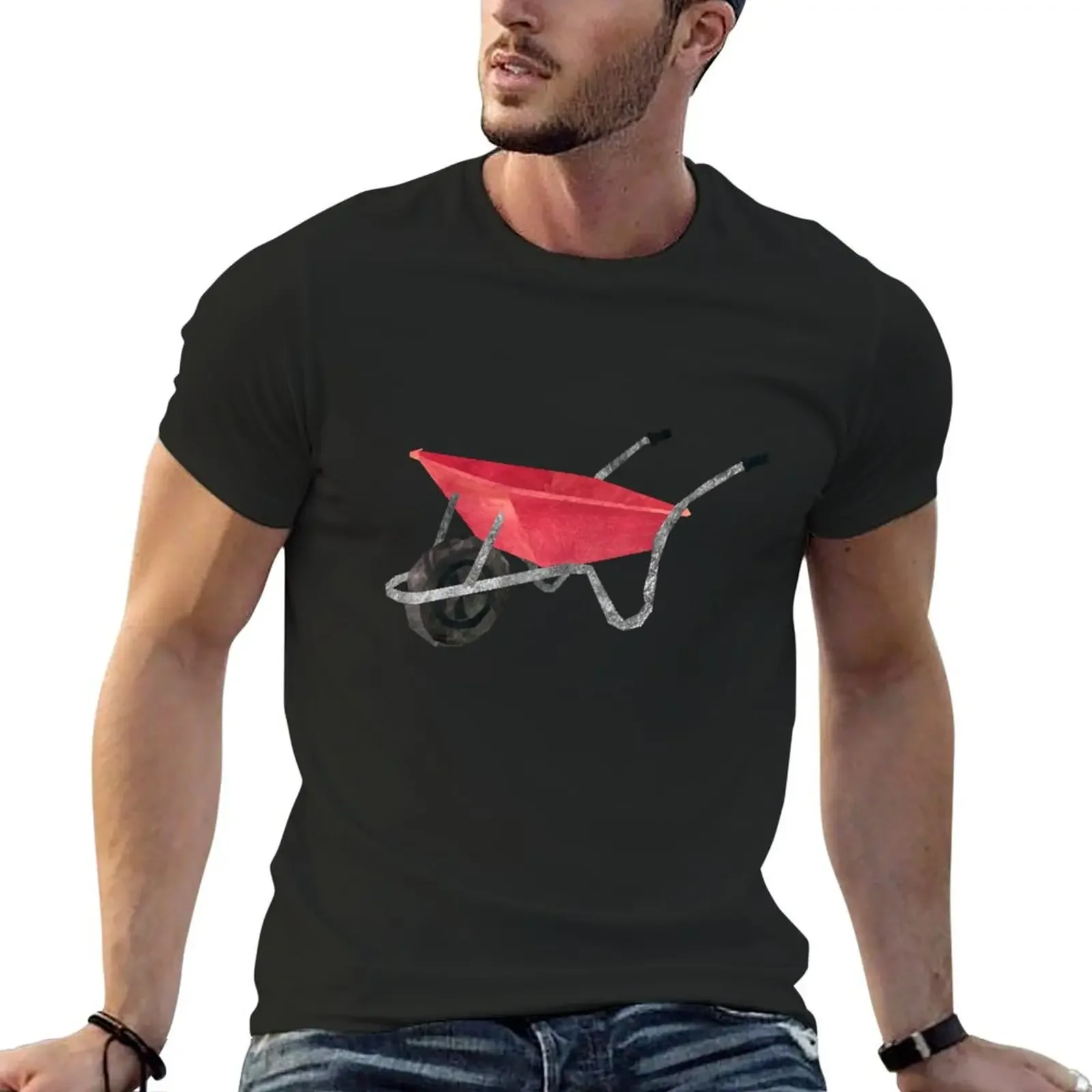 Wheel barrow T-Shirt oversizeds anime shirt luxury clothes men