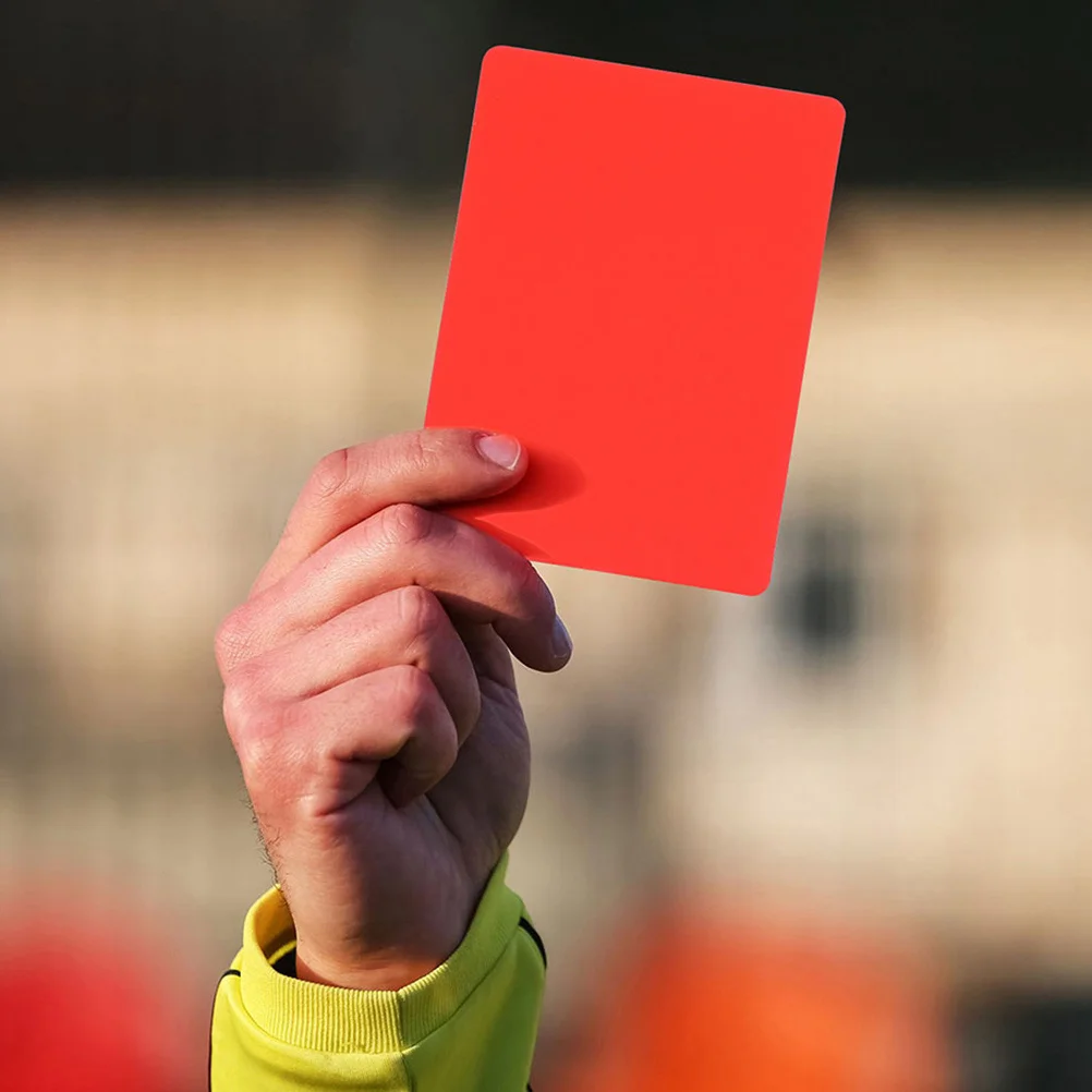 

12Pcs Soccer Yellow Red Cards Reusable PVC Referee Card Set Bright Visible for Football Rugby Basketball Refereeing