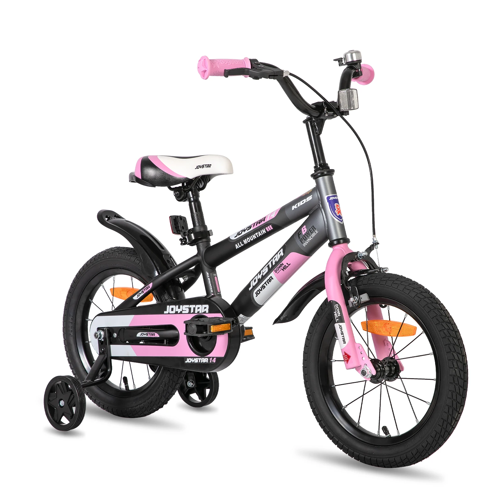 JOYSTAR Kids Bike for Boys and Girls Age 3-12 Years, 12 14 16 Inch Kids Bikes with Training Wheels, 20 Inch with Kickstand, Pink