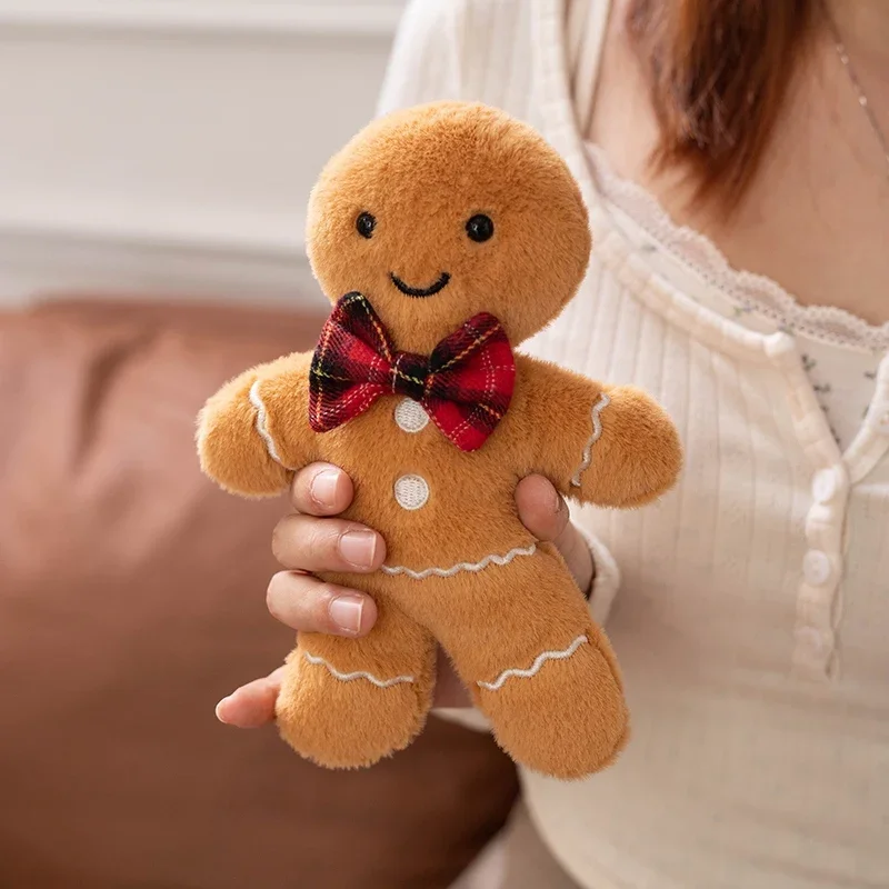 Kawaii Mini Gingerbread Man Plush Toys Soft Cartoon Boy Girl Gingerbread Man Pendant Pretty Christmas Home Decor Party Gift