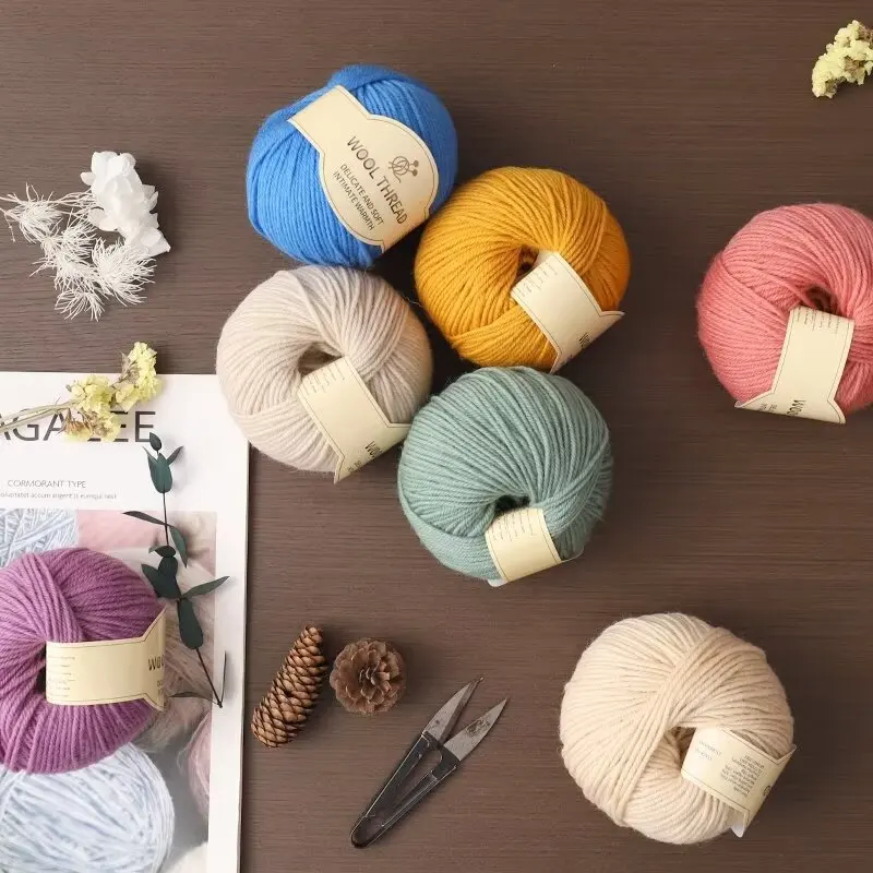 Medium Thickness Wool Yarn, Hand Knitting Scarf, Sweater Yarn, Children's Knitting Needles, Cashmere Yarn, DIY, Medium Thickness
