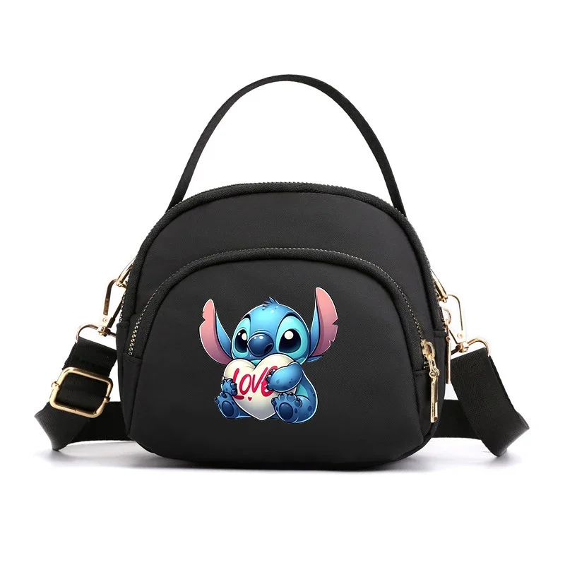 Stitch Disney Women Crossbody Zipper Mobile Phone Shoulder Bag Female Handbag Cartoon Multifunction Small Bag Lady Purse Gift