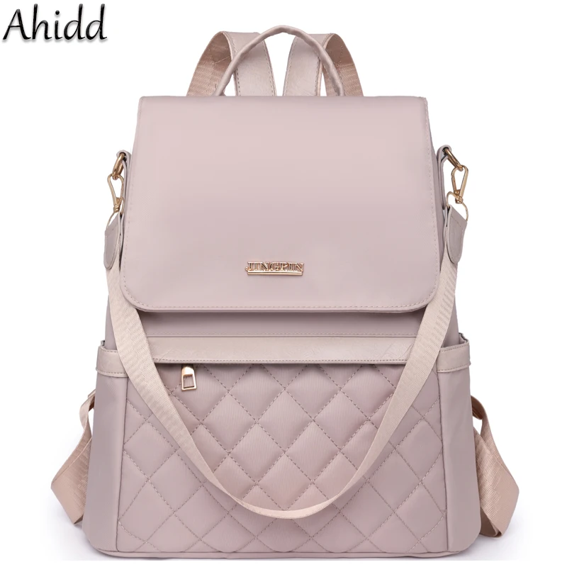 

Модные клетчатые рюкзаки, женские водонепроницаемые нейлоновые рюкзаки, студенческий легкий и портативный рюкзак, женский рюкзак большой вместимости