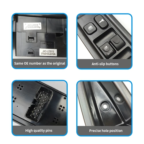 Imagen 2 del producto Interruptor de Control de elevador de ventana eléctrica para JAC J5 J6 Heyue RS, botón de interruptor de regulador de puerta de vidrio 3750010 U7101 3750010 U2010