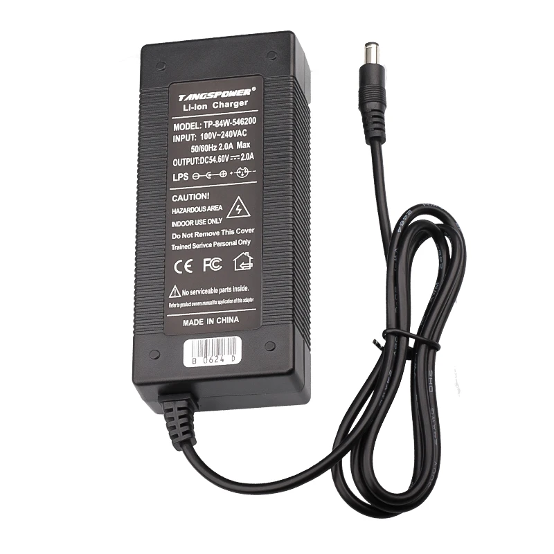 54.6V 2A Lithium Battery Charger For 48V Li-ion Battery Pack  Charger DC / XLR / GX16 Connector