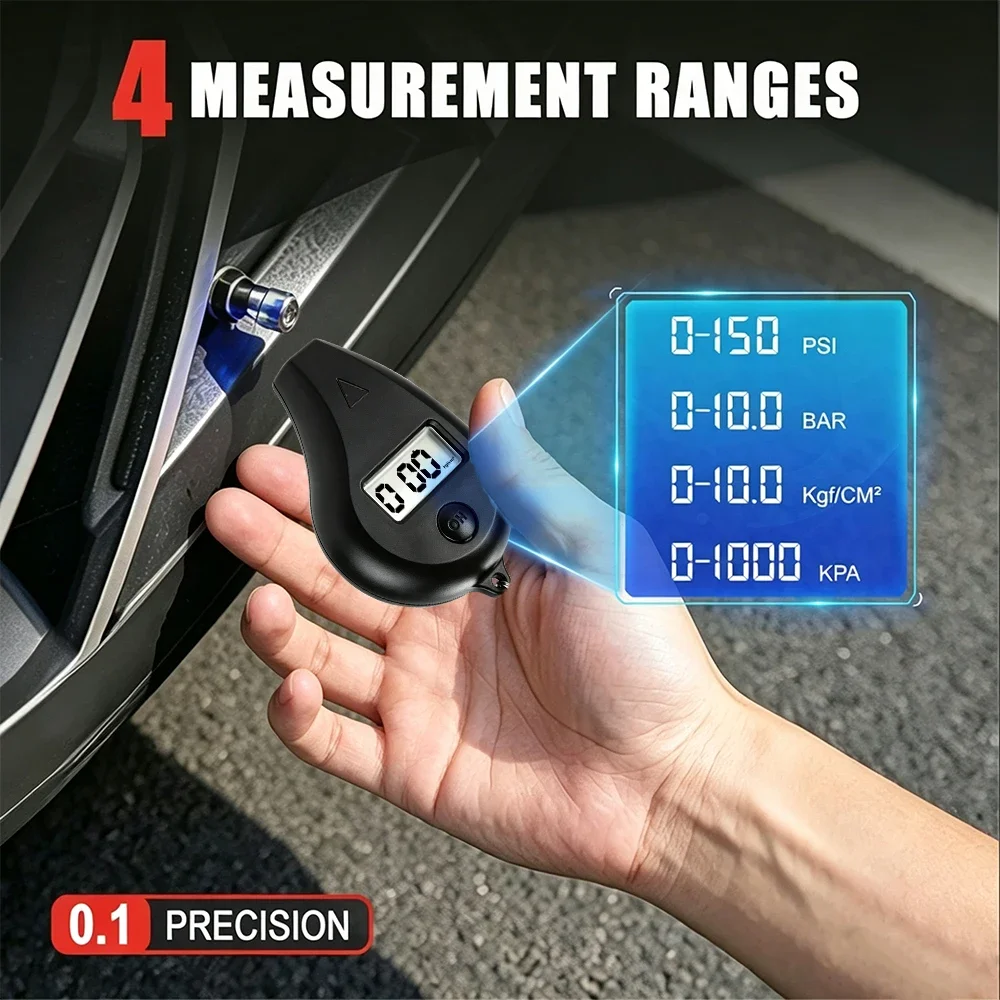 Car Tire Air Pressure Tester Mini LCD Digital Display Tire Pressure Gauge Auto Accessories Universal Car Tire Manometro