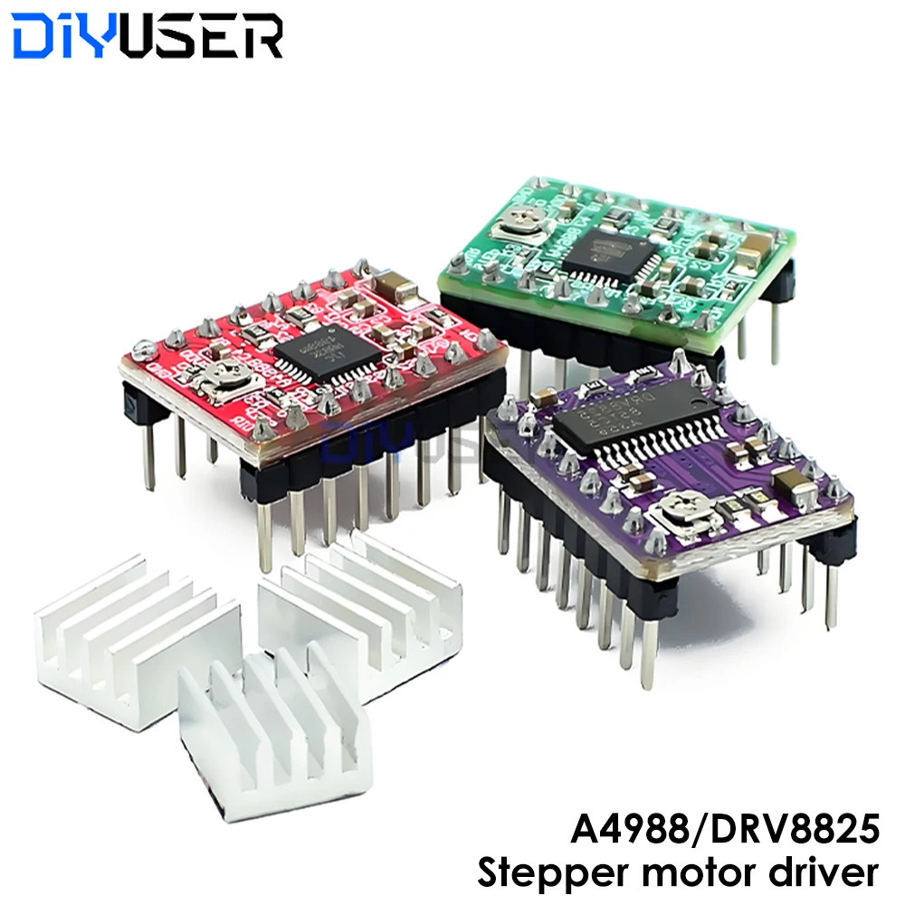 Módulo de driver de passo a4988 drv8825 com dissipador de calor para skr 1.3 1.4 rampas 1.4 1.6 substituição de peças de impressora 3d
