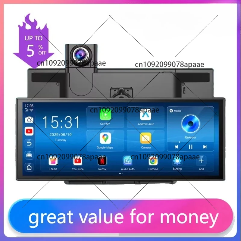 

11.4 Inch Android 14.0 4G Dash Cam 4+64G ADAS 5G WiFi Car DVR GPS BT FM 24H Parking Monitor Rearview Mirror Video Recorder