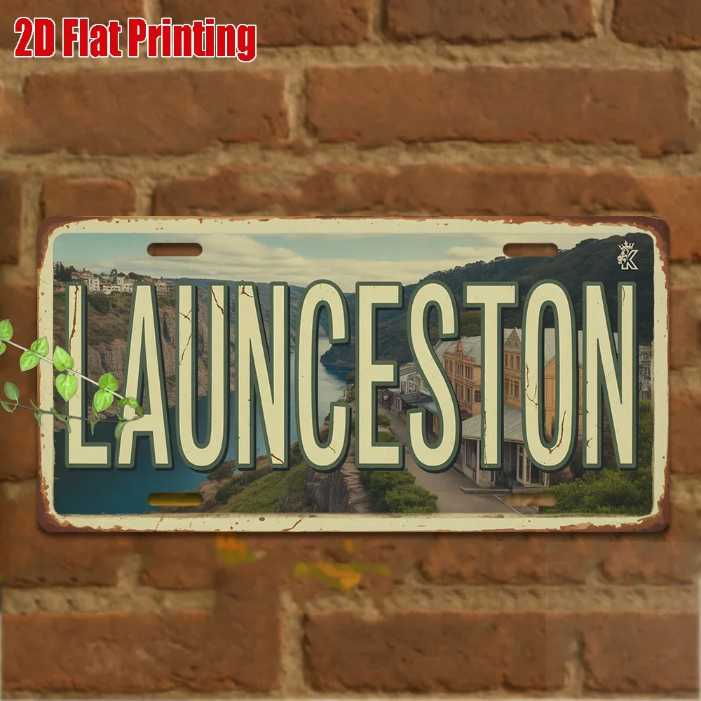 2D Flat, 1pc Retro License Plate Metal Sign, Aluminum Wall Art, Rustic Home Kitchen Restaurant Decor, Perfect Gift for Adults