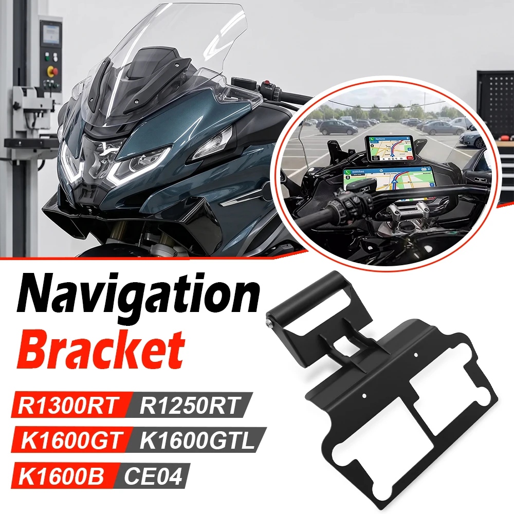 For BMW R1300RT 2026- R1250RT K1600GT K1600GTL K1600B CE04 2022- Motorcycle Navigation Bracket Phone GPS Support Navigator Mount