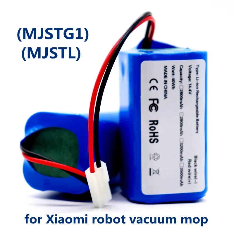 14.8V 2600mAh 18650 Rechargeable Battery for Xiaomi Mi Robot Vacuum-mop Essential (MJSTG1) Robot Vacuum 14.4V Xiaomi G1 Battery