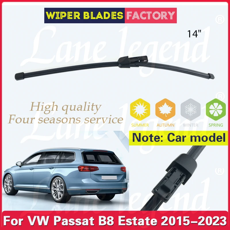 

Car Wiper Rear Windshield Wiper Blade For VW Passat B8 Estate 2015 - 2023 Windscreen Window Rain Brush 14" Car Accessories