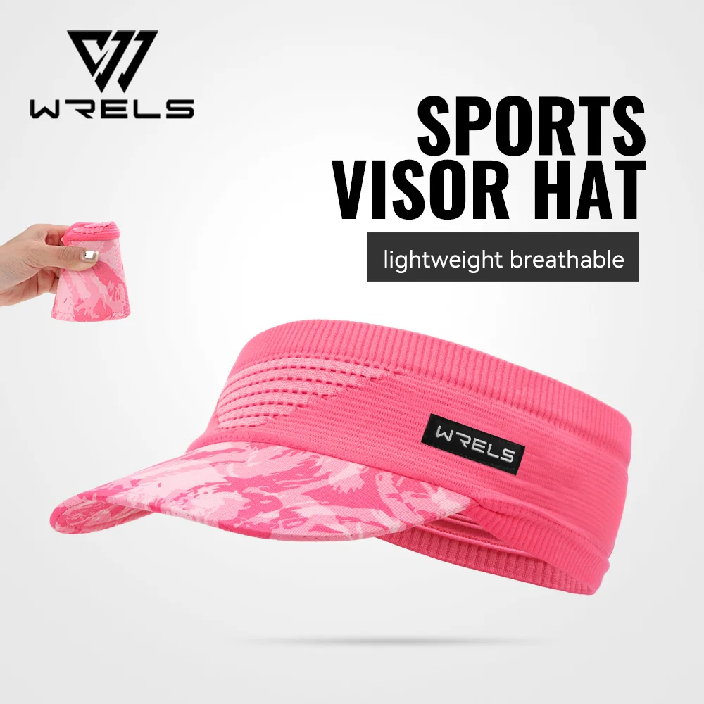 

WRELS Outdoor Sports Visor Caps Adjustable Visor UV Protection Top Empty Tennis Bicycle Anti-UV Empty Top Elastic Knitted Hat