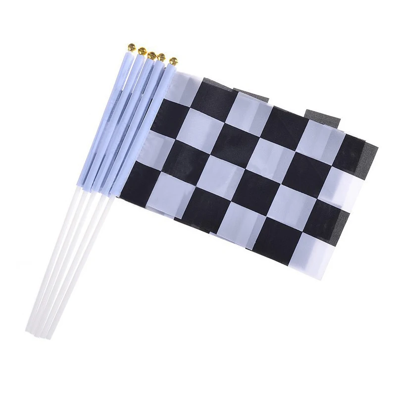 

custom hand flag 100pcs/lot Hand Flag 14*21cm Racer Waving Flag Racing Flags And Banners Sports Car Flag