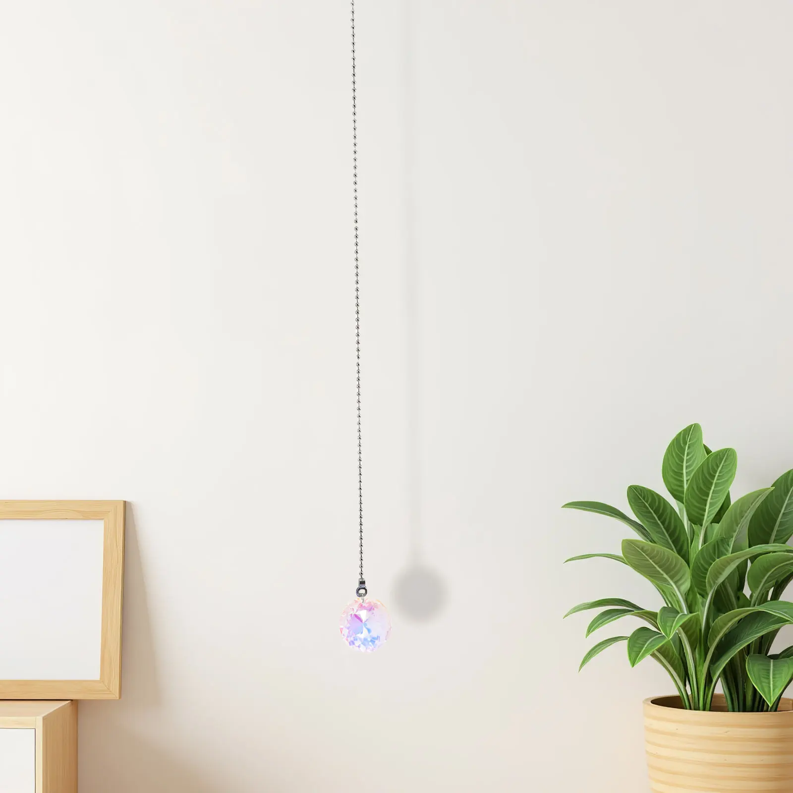 4Pcs Crystal Fan Pull Chains Decorative Ceiling Fans Chain Pulls Extension Cord Pendant Pull String for Light Fixtures Lamp