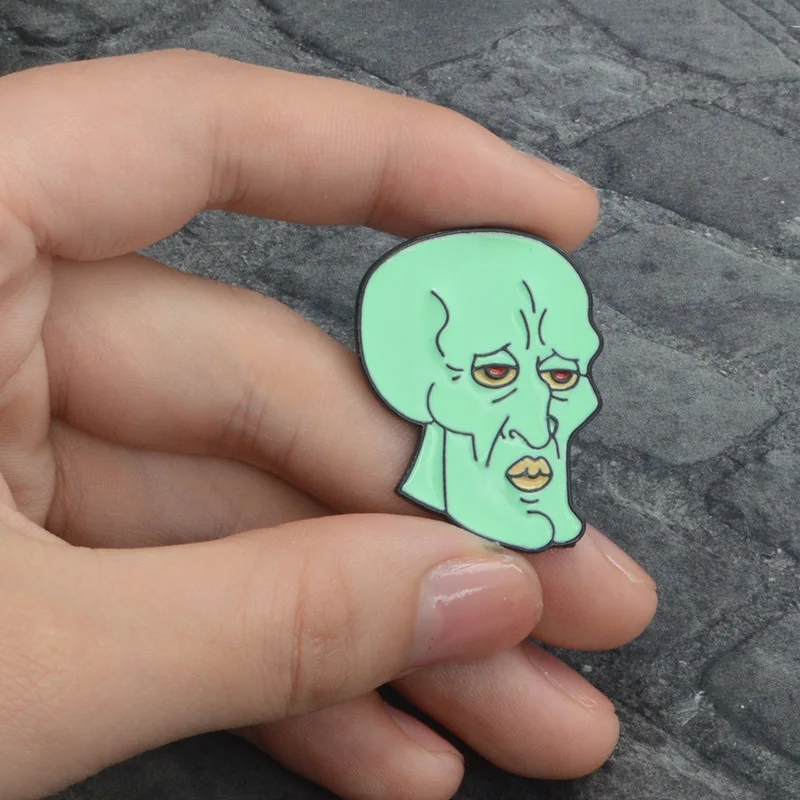 Squid Enamel Pins Cartoon Anime Icons Brooches Pinback Button Denim Jeans Lapel Pin Badge Cartoon Jewelry Gift for Kids