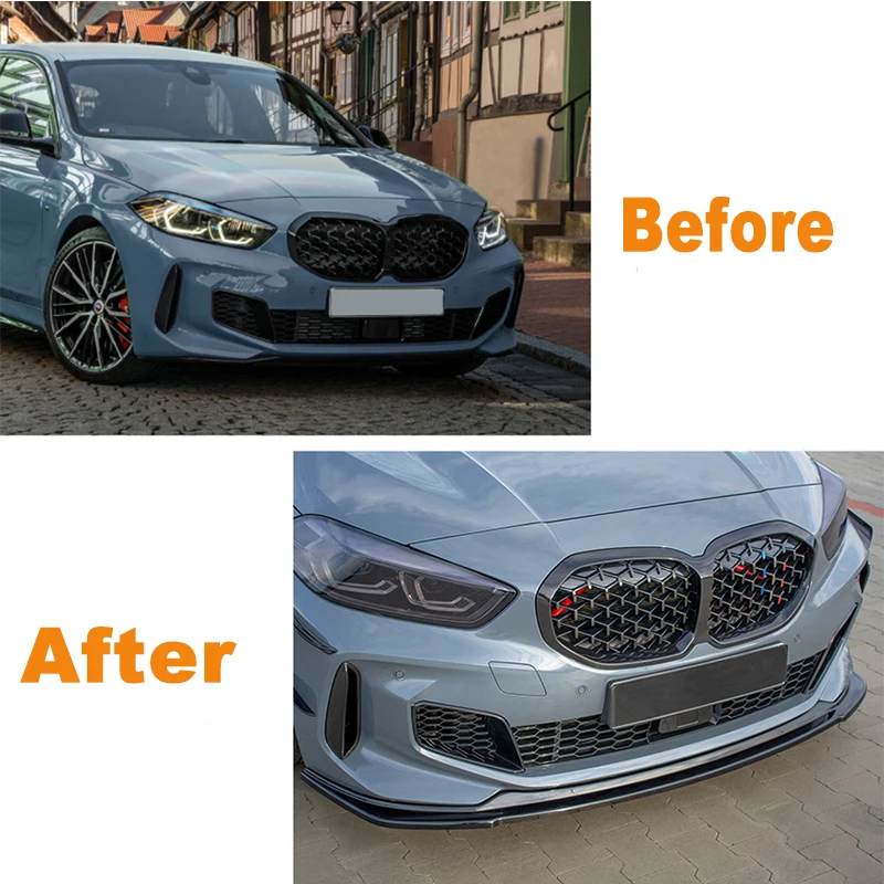 Front Bumper Lip Splitter Diffuser Body Kit Spoiler Bumper For BMW 1 Serie F40 M Sport 118i 120i 128ti 2020-2023 Guard Protector