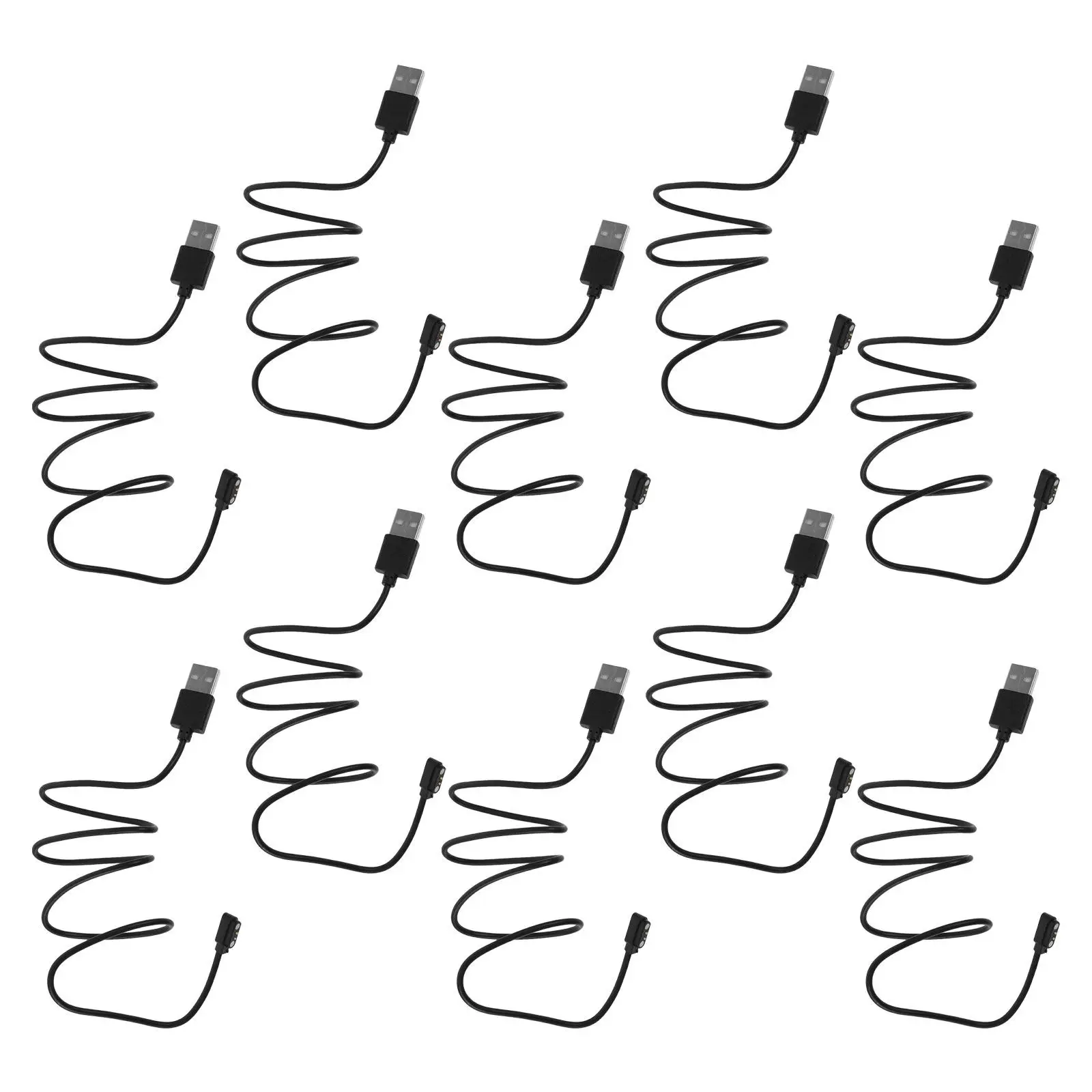 10 Pcs Fast Charge Magnetic Cable Absorption Data Charging Watch Ends Charger for Smartwatch Cables