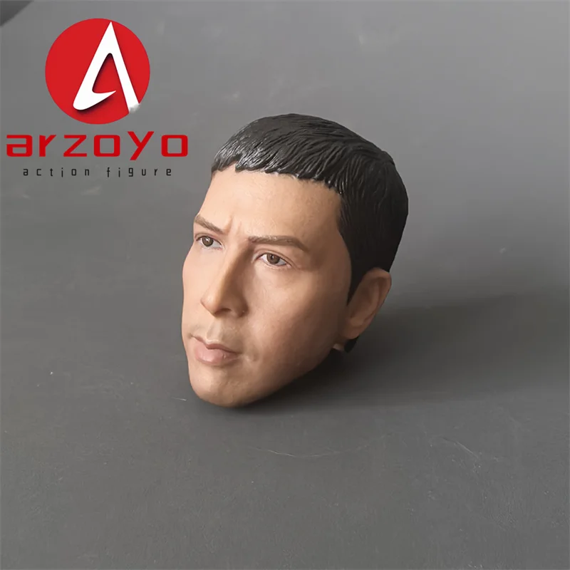 1/6 masculino ásia artes marciais estrelas donnie yen cabeça esculpida modelo para 12 "figura de ação corpo