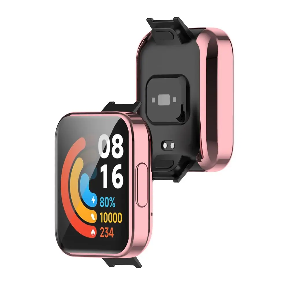 스마트 워치 풀 커버리지 프레임 보호 케이스 커버, TPU 스크린 보호대, Redmi Watch 2 Lite용