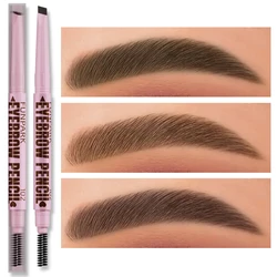 2 in1 Eyebrow pencil professional Cosmetics makeup for women 5 Colors Waterproof Eyebrow Tattoo brush Long Lasting eyebrow pen