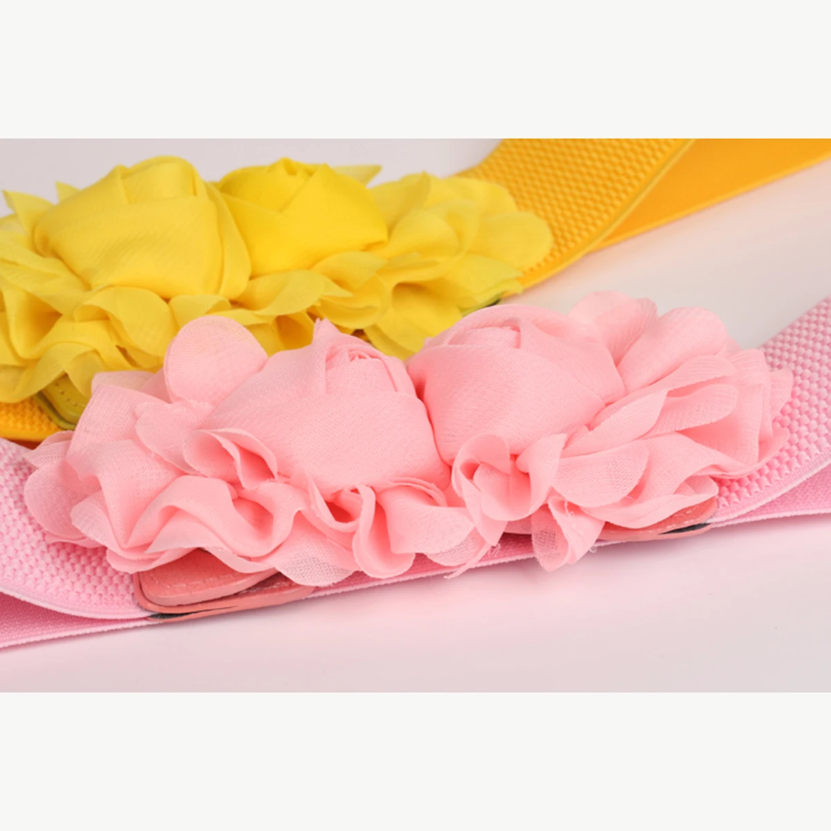 

Elastic Waistband Rose Flower Belt Roses Solid Color for Dress Women Bottoming Skirt Adult