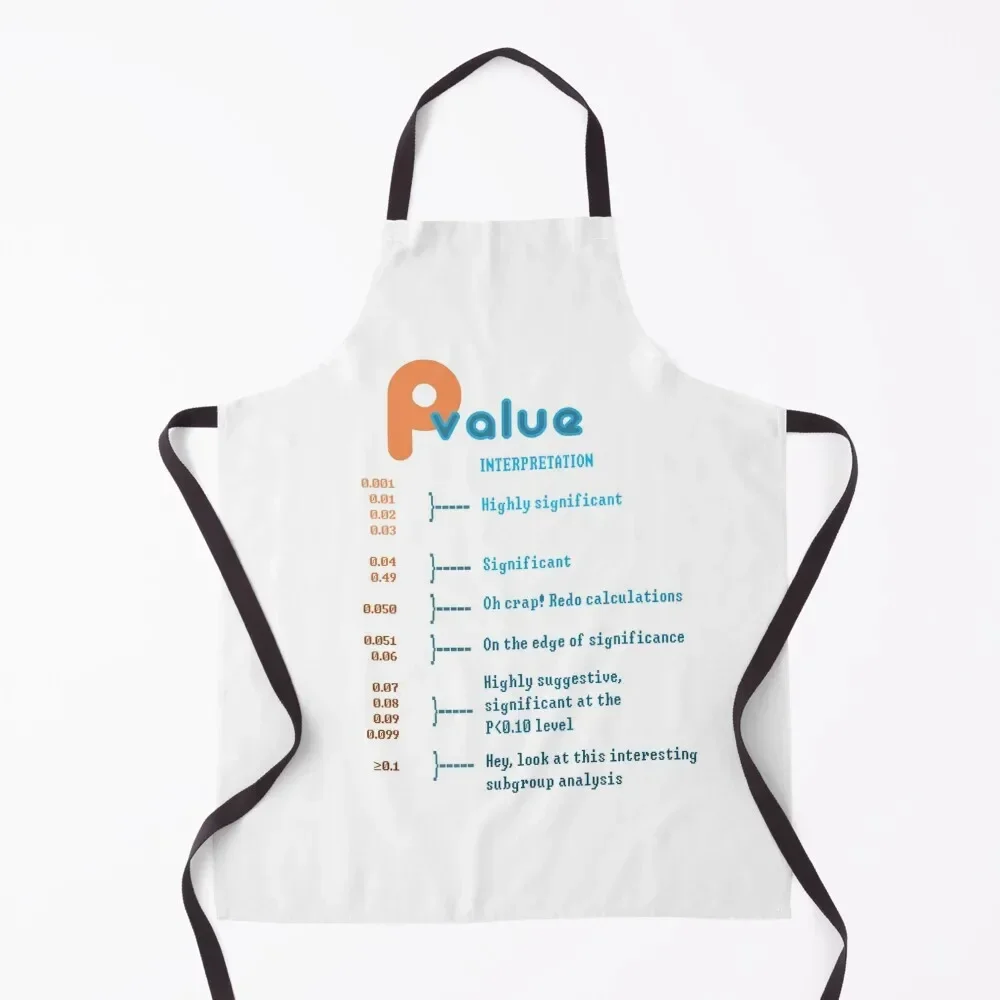 P Value Data Science Design for a Data Scientist Apron Customizable For Nail Stylist kitchen item Apron