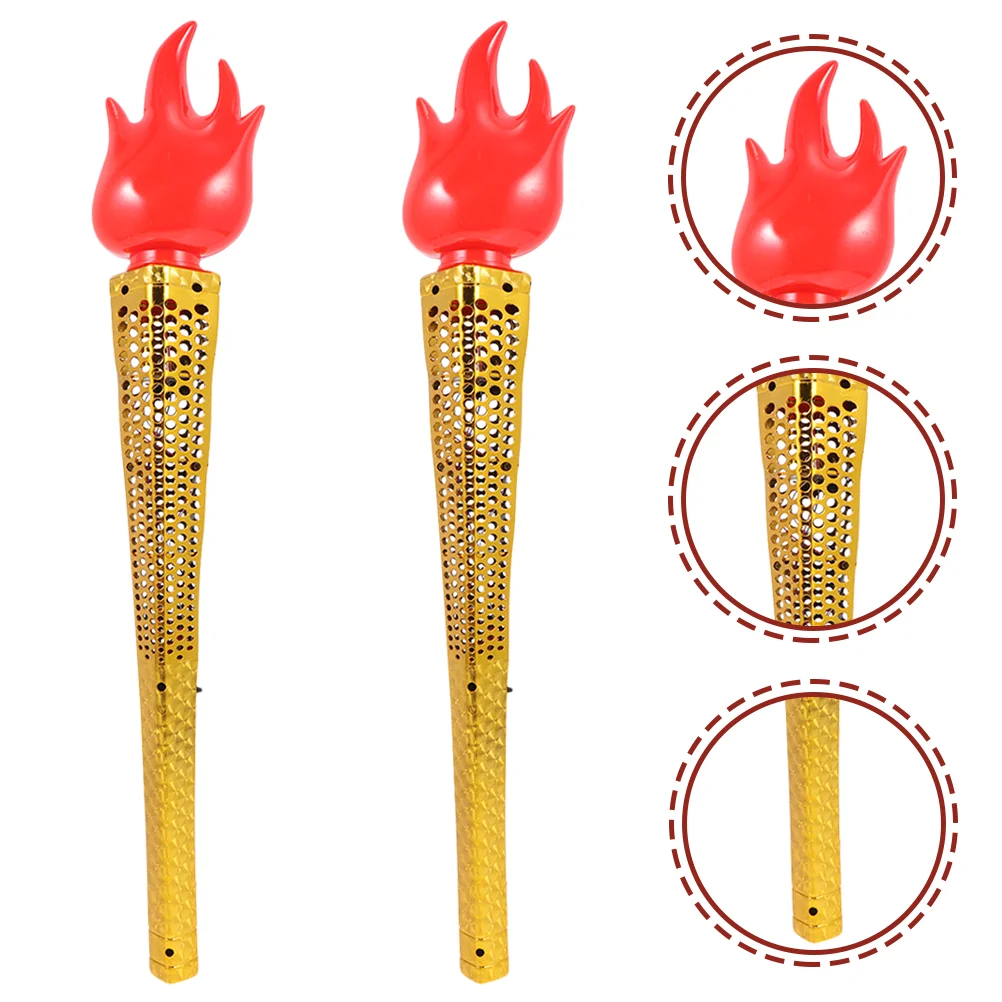 

2 Pcs Realistic Torches Plaything Kid Cognitive Toy Simulation Performance Prop Simulated Child