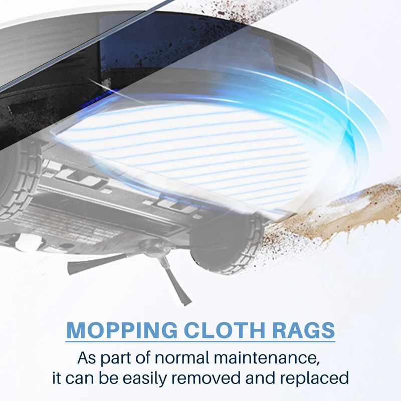 25 Pcs Disposable Microfiber Mopping Pads For Ecovacs Robot Vacuum Cleaner OZMO T8 / T8+/ T8 AIVI/ N8/ N8 Pro/ N8 Pro+