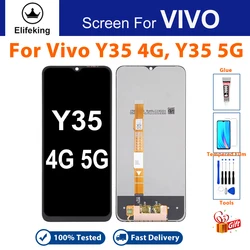 For Vivo Y35 Screen V2230A LCD Display Touch Panel for y35 4g 5g High Quality Digitizer Repair Parts Replacement with Free Tools