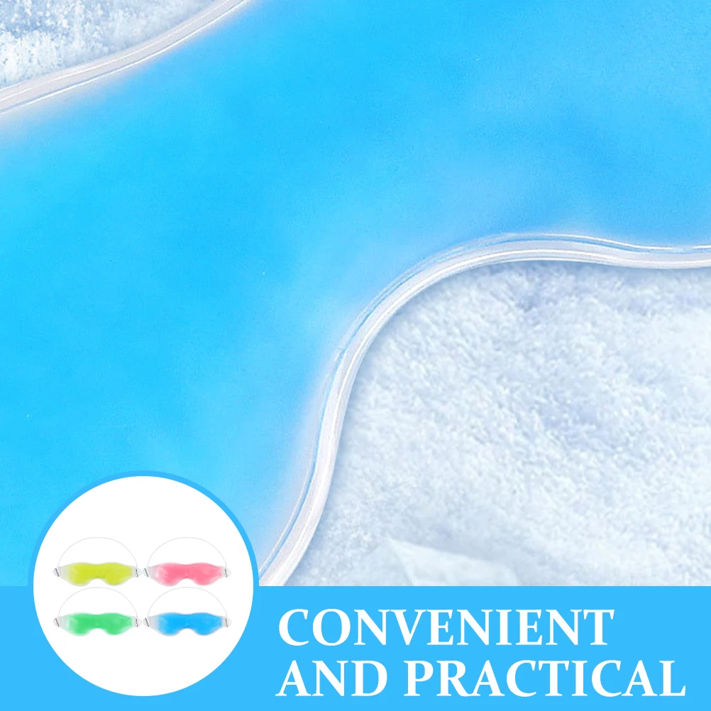 

4pcs Gel Compress Cooling for Eyes Reusable Cold Mask for Sleeping Eye Gel Mask Hot Cold Travel Home Use Eye Care