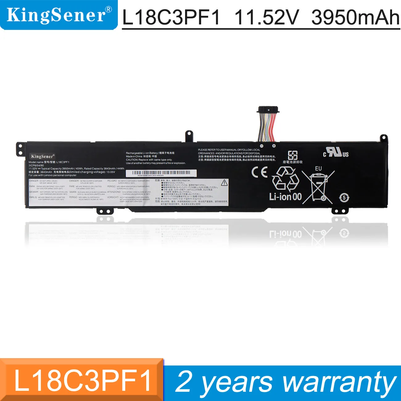 

KingSener L18C3PF1 L18M3PF1 Laptop Battery For Lenovo Ideapad L340-15IRH L340-17IRH Gaming Series 5B10T04975 11.52V 45Wh